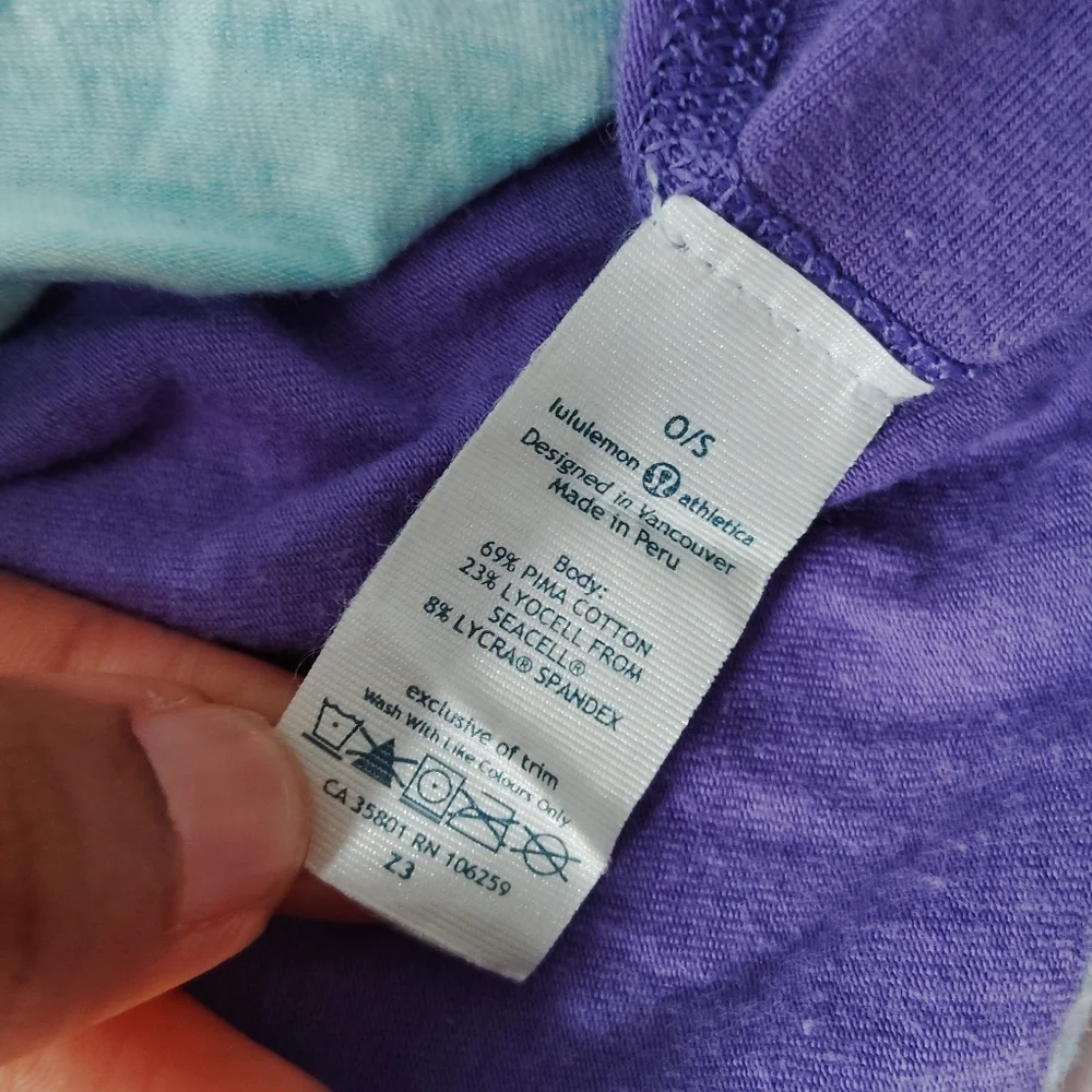 Lululemon Purple and Light Blue Striped Scarf